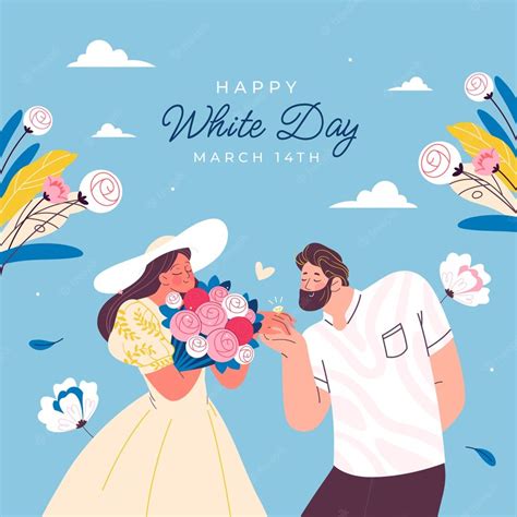 Free Vector | Flat white day celebration illustration