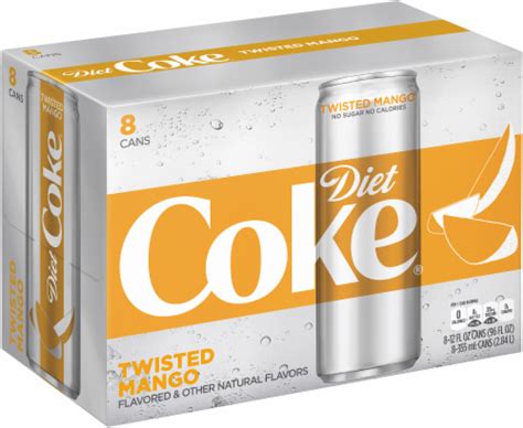 Diet Coke Twisted Mango Soda, 8 cans / 12 fl oz - Harris Teeter