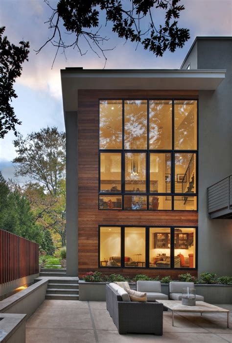 Floor to Ceiling Window for Contemporary House Exterior Design | Home Design and Decoration