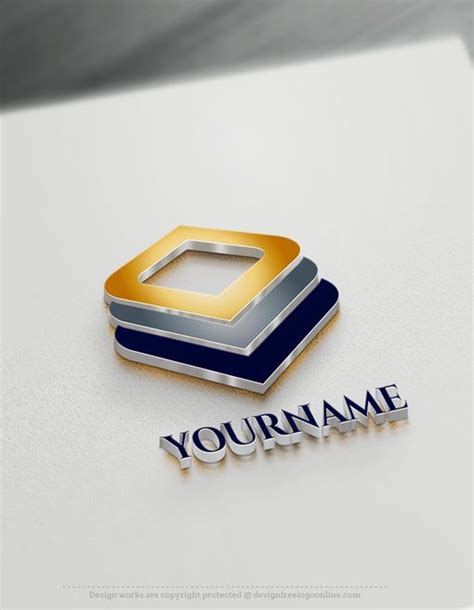 Free 3D Logo Maker - Online Layered Squares Logo Design | Star logo ...