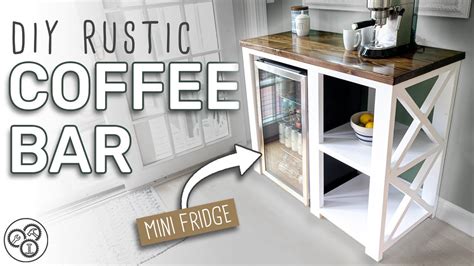 DIY Coffee Bar / Mini Fridge Table - Beginner Woodworking - YouTube