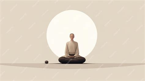 Premium AI Image | Minimalist Zen garden illustration