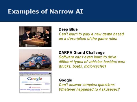 Examples of Narrow Artificial Intelligence | Pearltrees