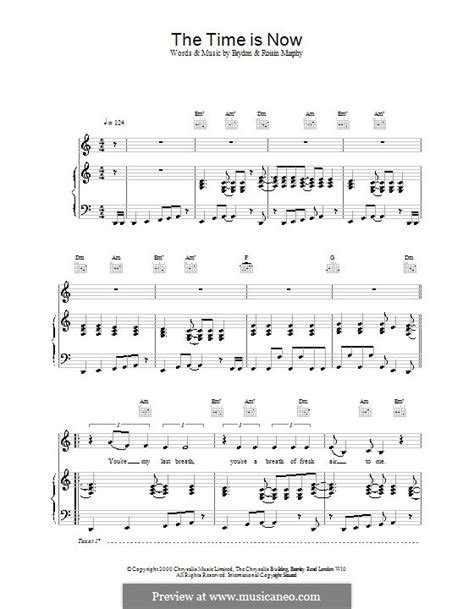 The Time Is Now (Moloko) by M. Brydon, R. Murphy - sheet music on MusicaNeo