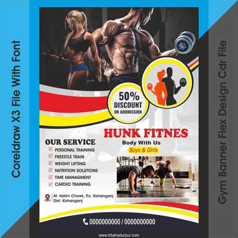 gym banner design in coreldraw Archives