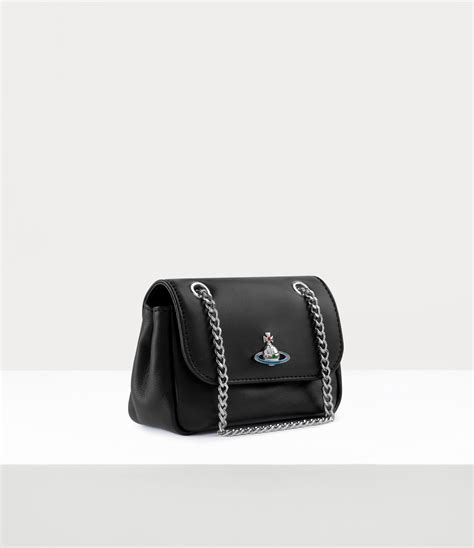 Nappa Small Purse With Chain in BLACK | Vivienne Westwood®