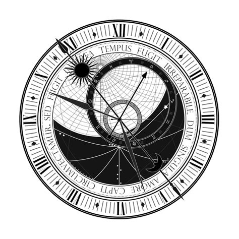 astrological clock - Google Search | Clock tattoo, Clock, Compass clock