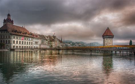 Luzern Lake Lucerne Village Of Switzerland 4k Ultra Hd Desktop Wallpapers For Computers Laptop ...