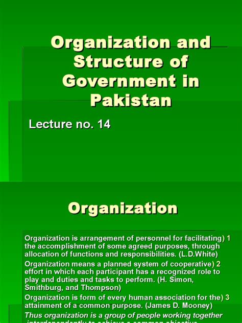 General Knowledge RegardingOrganization and Structure of Government in ...