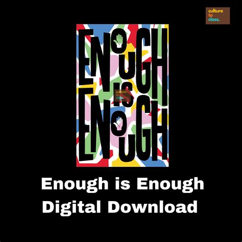 Enough is Enough Digital Download - Etsy