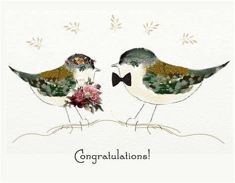 Love Birds Wedding InvitationsFantasy Wedding BirdsChickadee | Etsy