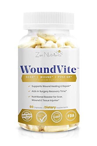 WoundVite - Scar, Wound Care, Post Surgery Healing Vitamin; Wound Healing, Surgery Recovery, ACL ...