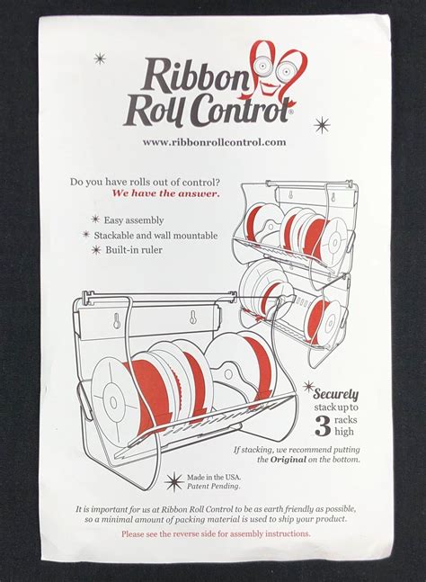 Ribbon Roll Contol Crafting Ribbon Storage System Stack Up to 3-Racks High | eBay