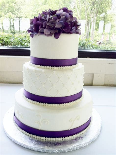Purple Round Wedding Cake - CakeCentral.com