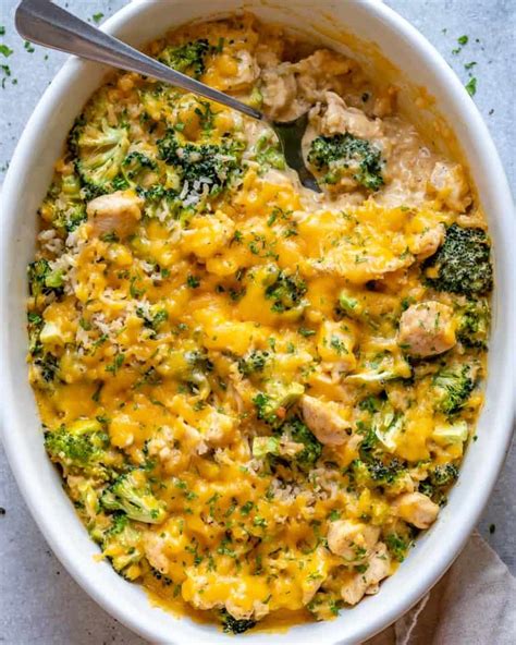 Easy Chicken Broccoli Rice Casserole | Healthy Fitness Meals