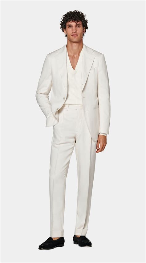 Off-White Havana Suit in Pure Silk | SUITSUPPLY US