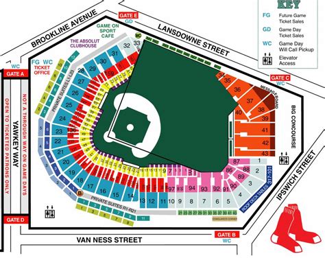 Fenway Park Seating Chart With Rows And Seat Numbers – Two Birds Home