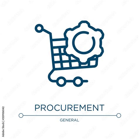 Procurement icon. Linear vector illustration from general collection. Outline procurement icon ...