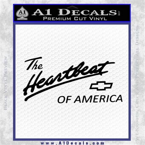 Chevy Heartbeat Of America Decal Sticker » A1 Decals