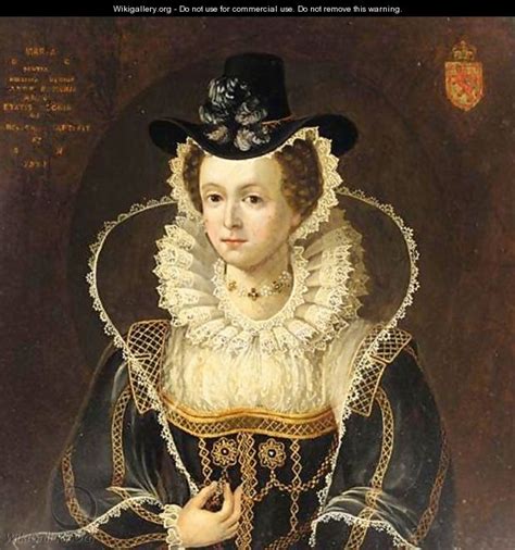 Portrait Of Mary Queen Of Scots (1542-1586) - (after) Isaac Oliver - WikiGallery.org, the ...