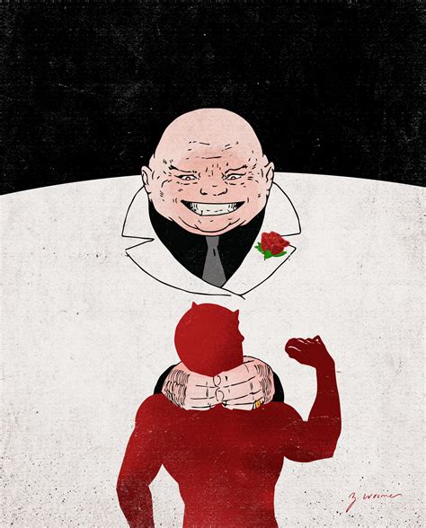 Daredevil and Kingpin, by me. Drawn in ink, digitally colored. : r ...