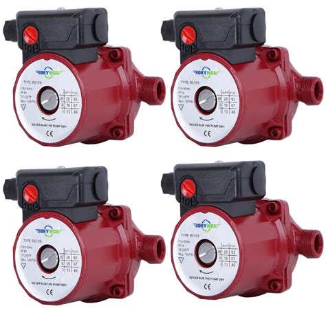 4 PCS *NPT 3/4'', 3 Speed Hot Water Circulation Pump 110 120V Solar Heater Circulator ...