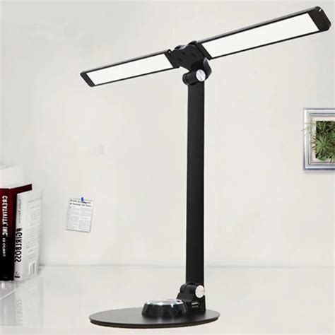 Modern led desk lamp office led eye protection desk light Double lamp 3 levels dimmer reading ...