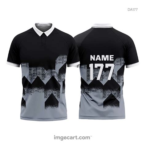 Cricket Jersey Design Black and Grey - imgecart