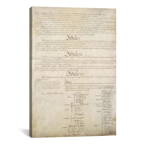 The Constitution Document Signatures (18"W x 26"H x 0.75"D) - Americana - Touch of Modern