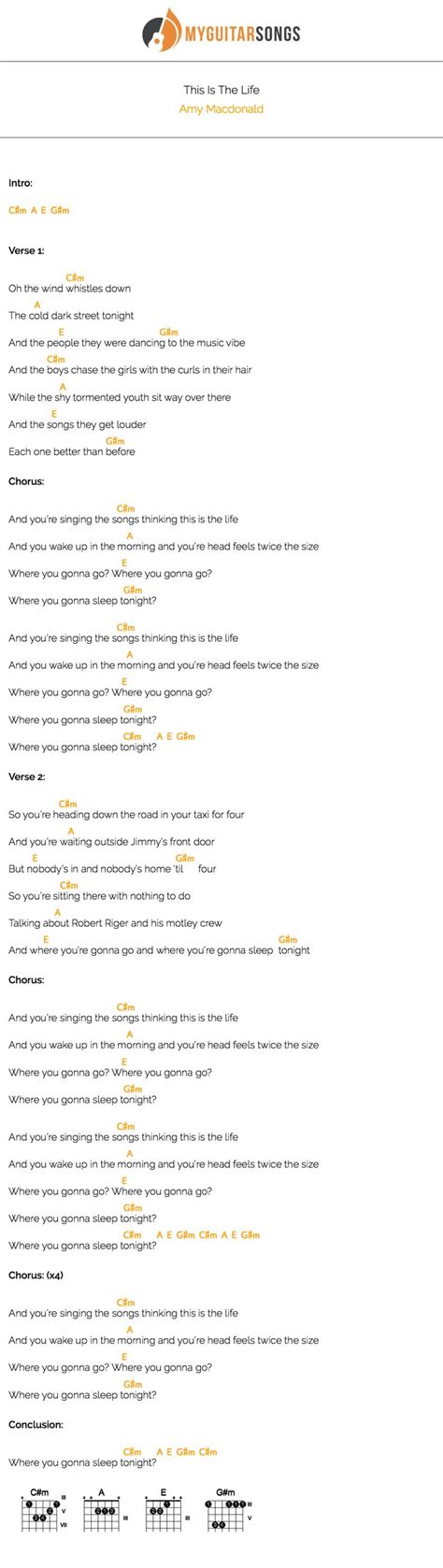 This Is The Life by Amy Macdonald | Amy macdonald, Guitar songs, Amy