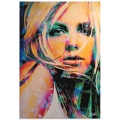 Pop Art 'Britney Spears Snow Blind' by Artist Mark Lewis, Colorful ...