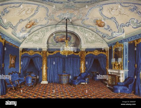 Interiors of the Winter Palace. The Fourth Reserved Apartment. A Bedroom, 1868. Artist: Hau ...