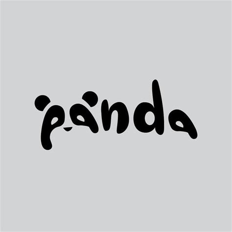 Panda logo | Typographic logo design, Typographic logo, Logo design inspiration