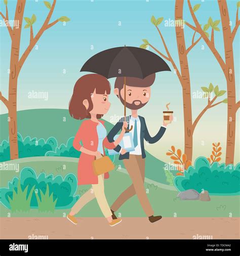 Couple of woman and man cartoon design, Relationship love romance holiday and together theme ...