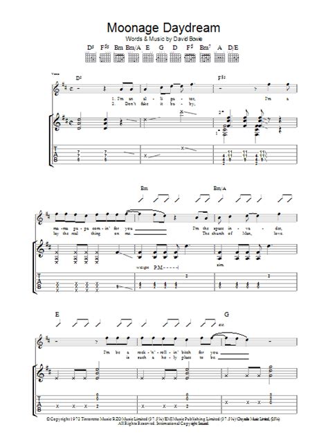 Moonage Daydream | Sheet Music Direct