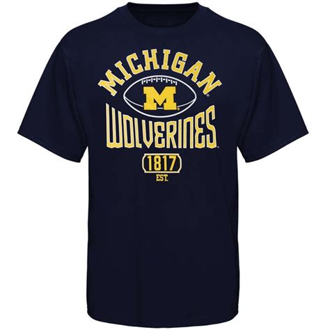 Michigan Wolverines Football T-Shirt - Navy Blue - Fanatics.com