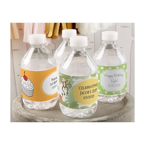 Personalized Birthday Water Bottle Labels