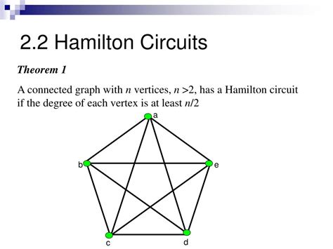 PPT - 2.2 Hamilton Circuits PowerPoint Presentation, free download - ID:183081