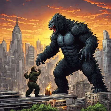 Two characters Godzilla and King Kong by Диана Синдеева - Playground