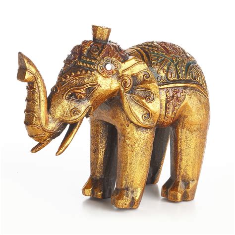 Jeweled Gold Elephant Figurine - Walmart.com