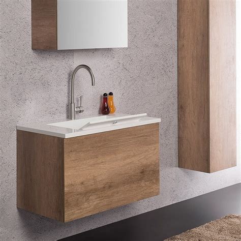 Modern wall-hung bathroom cabinet 80 cm available in 3 colours Zeus3 model