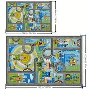 Children Kids Carpet Playmat Crawl Mat City Map Traffic - Temu