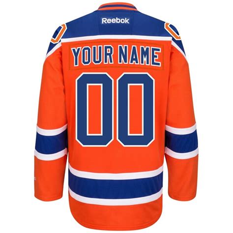 Edmonton Oilers Reebok Custom Premier Alternate Jersey - Orange - Fanatics.com