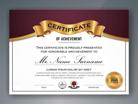 Multipurpose professional certificate template design Vector | Premium Download