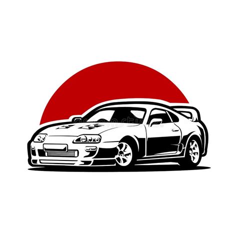 Japanese Sport Car Silhouette Vector Art Isolated. JDM Car Vector Art ...