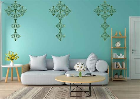 Motif and Paisley Stencil Wall Painting Designs Online