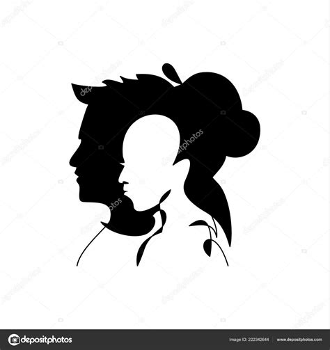 Male Female Silhouettes Simply Vector Illustration Stock Vector by ...