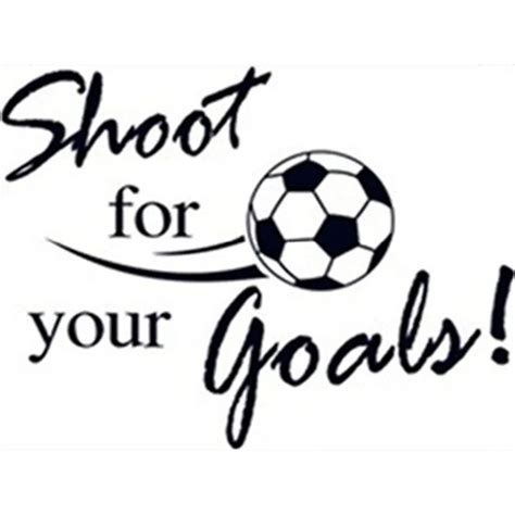 Soccer quotes wall decals Shoot For Your Goals 3d Football vinyl stickers kids rooms club ...