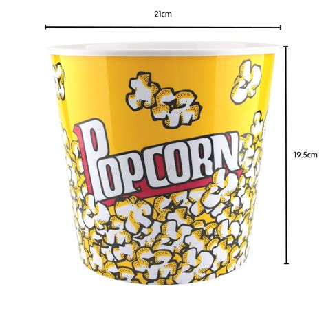 Jumbo Yellow Plastic Reusable Popcorn Bucket | Discount Party Supplies - Discount Party Supplies