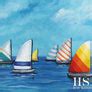 Sail Boat Photography Backdrop Vinyl Fabric Photo Props.